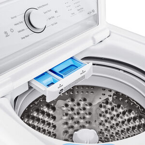 LG 27 in. 4.1 cu. ft. Top Load Washer with 4-Way Agitator, Slam Proof Glass Lid & True Balance Anti-Vibration System - White, White, hires