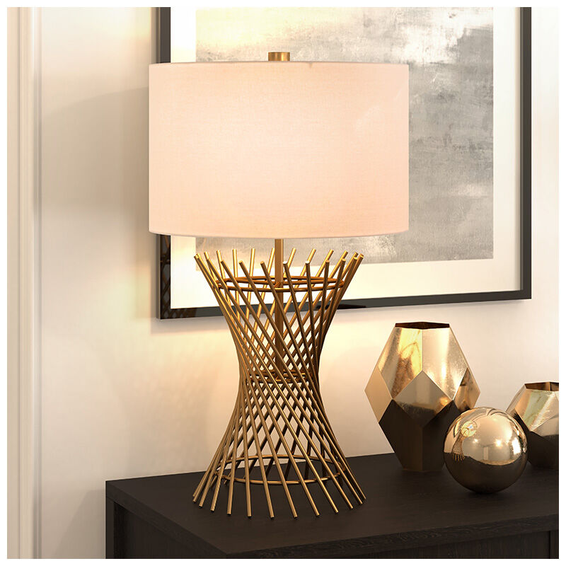 Hudson & Canal Otho 25" Table Lamp - Antigue Brass, , hires