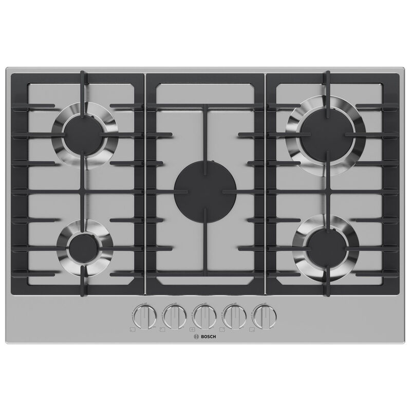 Bosch 300 Series 30 in. 5-Burner Natural Gas Cooktop with Simmer Burner & Power Burner - Stainless Steel, , hires