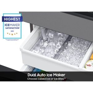 Samsung Bespoke 36 in. 22.5 cu. ft. Smart Counter Depth 4-Door French Door Refrigerator with AI Home, Beverage Center & Internal Water Autofill Pitcher - Charcoal Glass & Stainless Steel, , hires