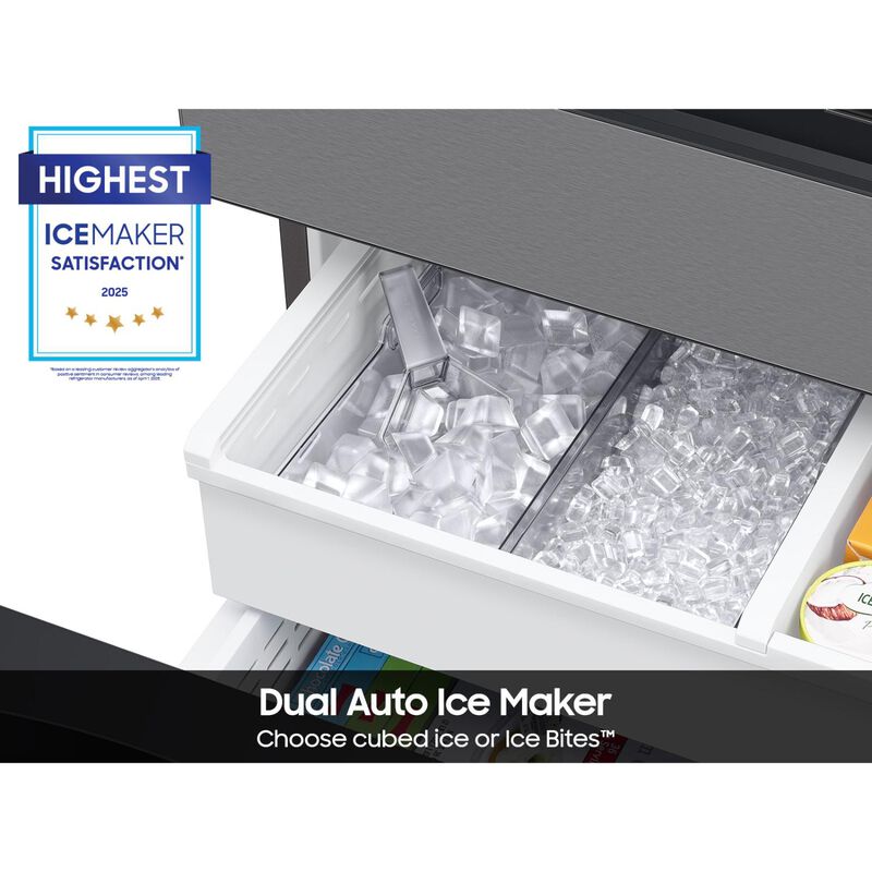 Samsung Bespoke 36 in. 22.5 cu. ft. Smart Counter Depth 4-Door French Door Refrigerator with AI Home, Beverage Center & Internal Water Autofill Pitcher - Charcoal Glass & Stainless Steel, , hires