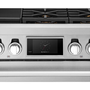 Signature Kitchen Suite 36 in. 6.3 cu. ft. Smart Standard Convection Steam Dual Fuel Range with 4 Sealed Burners - Stainless Steel, , hires