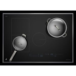 JennAir Lustre Stainless 30 in. 4-Burner Smart Induction Cooktop with Simmer Burner & Power Burner - Black with Stainless Steel, , hires