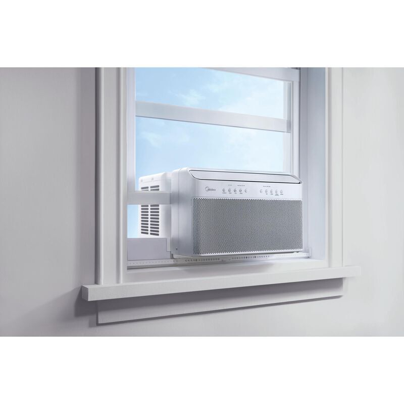 Midea 10,000 BTU 115V U-Shaped Smart Energy Star Window Air Conditioner with Inverter, 3 Fan Speeds, Sleep Mode & Remote Control - White, , hires