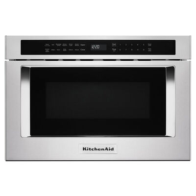 KitchenAid 24 in. 1.2 cu. ft. Microwave Drawer with 11 Power Levels & Sensor Cooking Controls - Stainless Steel | KMBD104GSS