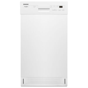 Whirlpool 18" Built-In Dishwasher with Front Control, 50 dBA Sound Level, 8 Place Settings & 5 Wash Cycles - White, , hires