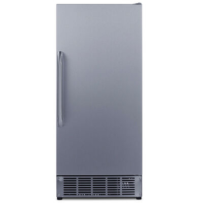 Summit 15 in. Built-In Undercounter Commercial-Use Ice Maker with 25 lb. Ice Storage, Auto-Defrost & Digital Control - Stainless Steel | BIM44GRHD