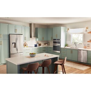 Whirlpool 30 in. Convertible Chimney Style Range Hood with 400 CFM, 3 Fan Speeds & 2 LED Lights - Stainless Steel, , hires