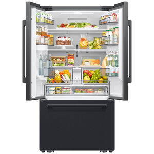 Samsung Bespoke 36 in. 29.5 cu. ft. Smart French Door Refrigerator with Internal Water Dispenser - Fingerprint Resistant Matte Black Steel, , hires