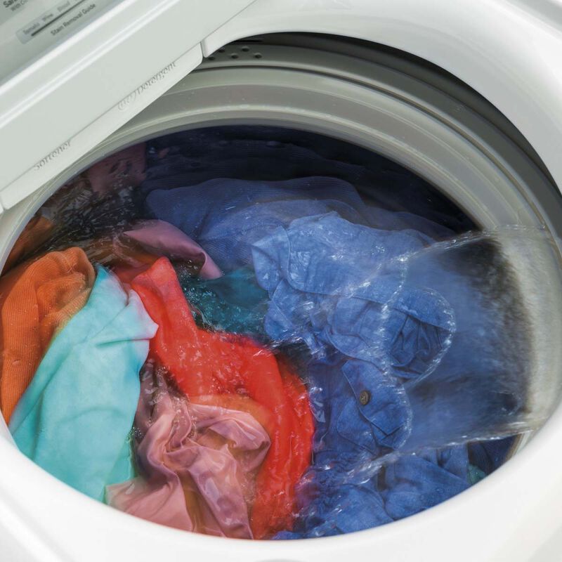 GE 27 in. 4.4 cu. ft. Top Load Washer - White on White with Silver Backsplash, , hires