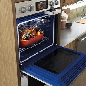 Signature Kitchen Suite 30 in. 9.4 cu. ft. Smart Top Control SteamElectric Double Wall Oven with True European Convection - Stainless Steel, , hires