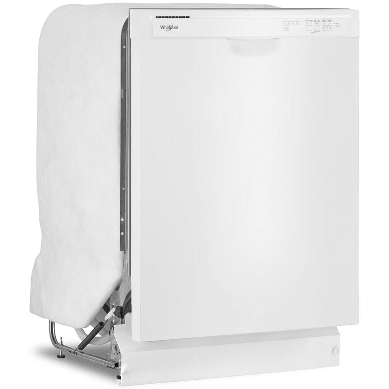 Whirlpool 24 in. Front Control Dishwasher with 57 dBa Sound Level & Pocket - White, White, hires