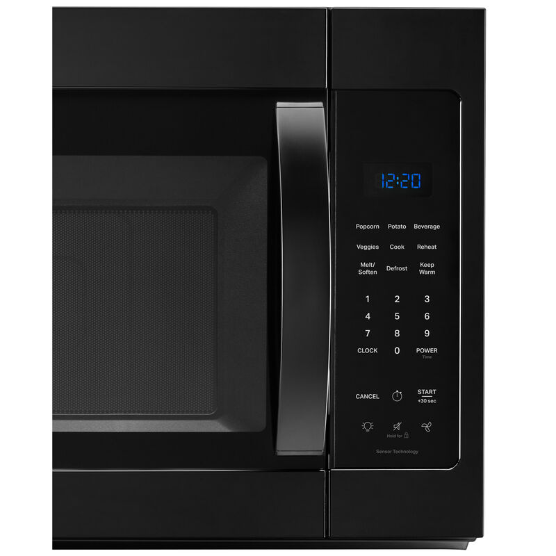 Whirlpool 30 in. 1.9 cu. ft. 1000W Over-the-Range Microwave with 300 CFM & Sensor Cooking - Black, , hires