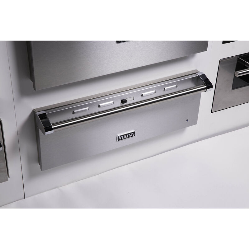 Viking 5 Series 30 in. 1.7 cu. ft. Warming Drawer with Variable Temperature Controls & Electronic Humidity Controls - Damascus Grey, , hires