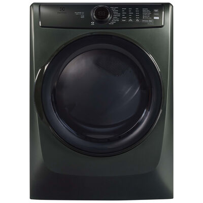 Electrolux 27 in. 8.0 cu. ft. Stackable Electric Dryer with LuxCare Dry, Instant Refresh, Sensor Dry, Sanitize & Perfect Steam Cycle - Alpine Green | ELFE7738AA