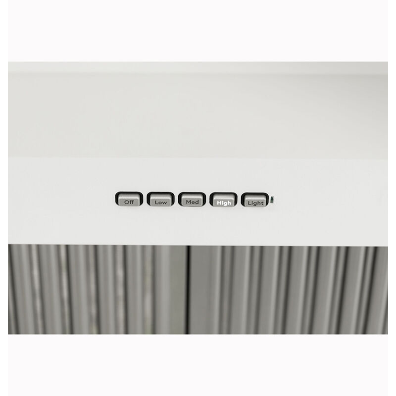 Cafe 30 in. Canopy Pro Style Range Hood with 4 Speed Settings, 600 CFM, Convertible Venting & 2 LED Lights - Matte White, , hires