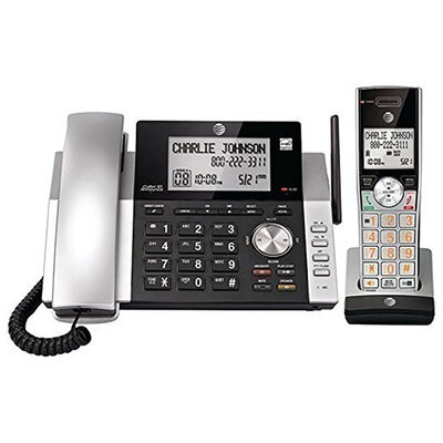 AT&T DECT 6.0 Expandable Corded/Cordless Phone System With Digital Answering System, CL84115 | CL84115