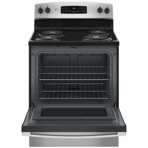 GE 30 in. 5 cu. ft. Electric Range with Coil Burners - Stainless Steel, Stainless Steel, hires