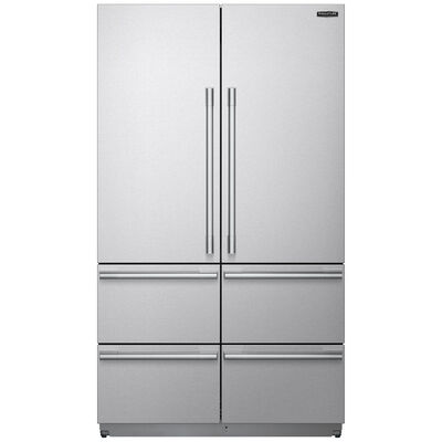 Signature Kitchen Suite 48 in. 26 cu. ft. Built-In Smart Counter Depth 6-Door French Door Refrigerator with Internal Water Dispenser - Custom Panel Ready | SKSFD4826P