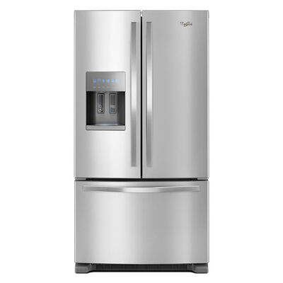 Whirlpool 36 in. 24.7 cu. ft. French Door Refrigerator with External Filtered Ice & Water Dispenser - Fingerprint Resistant Stainless | WRF555SDFZ