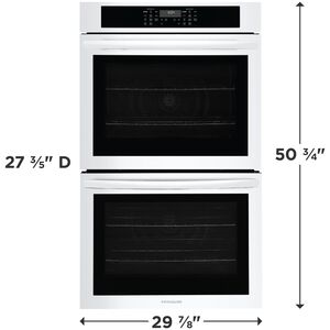 Frigidaire 30 in. 10.6 cu. ft. Top Control Electric Double Wall Oven With Standard Convection - White, White, hires
