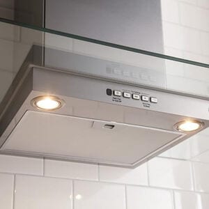 Cafe 36 in. Convertible Chimney Style Range Hood with 350 CFM, 4 Fan Speeds & 2 Halogen Lights - Stainless Steel, , hires