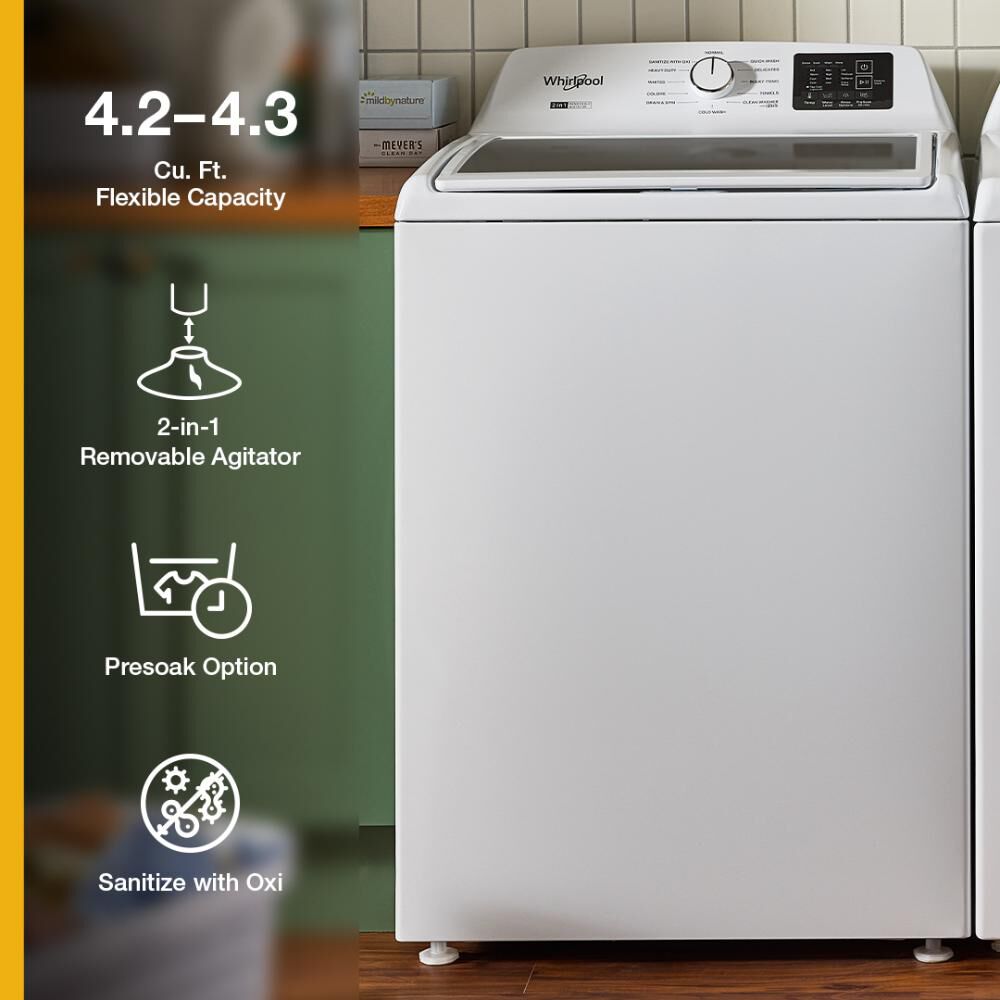 Whirlpool 27 in. 4.3 cu. ft. Top Load Washer with 2-in-1 Removable