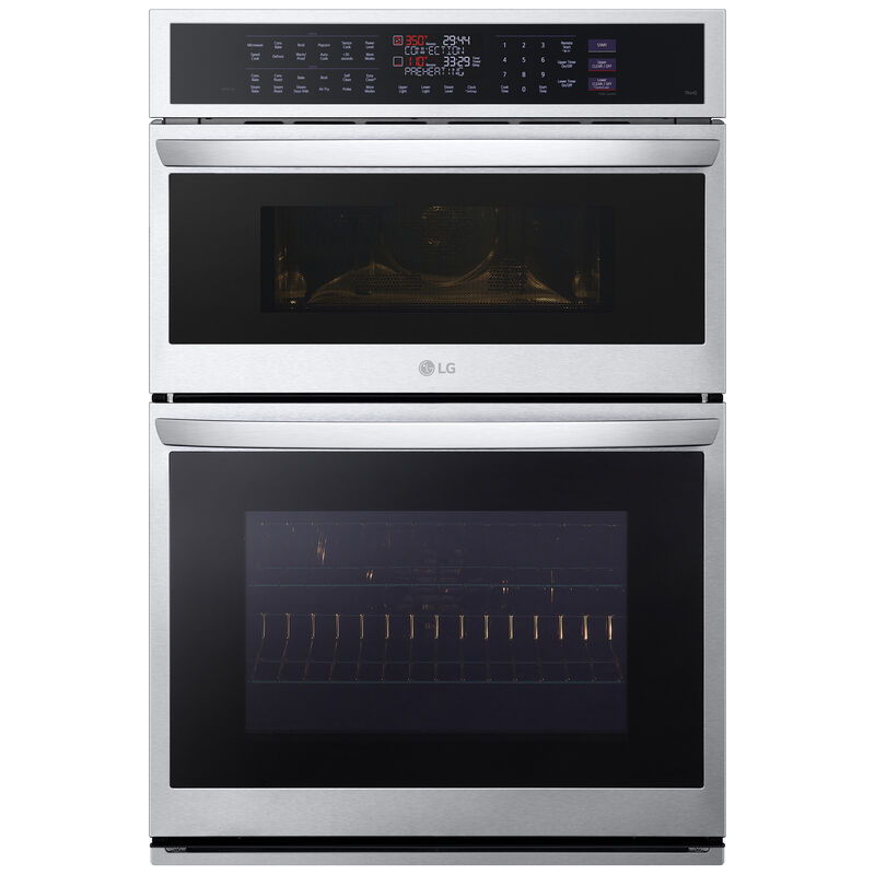 LG 30 in. 6.4 cu. ft. Electric Smart Oven/Microwave Combo Wall Oven with True European Convection & Self Clean - PrintProof Stainless Steel, , hires