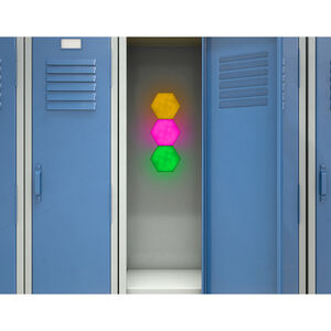 Monster Multi-Color LED Hexagon Touch Lighted With Magnet Mounts, Set Of 3 Lights, , hires