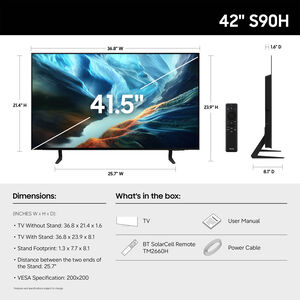 Samsung - 42" Class S90H Series OLED 4K UHD Smart Tizen TV, , hires