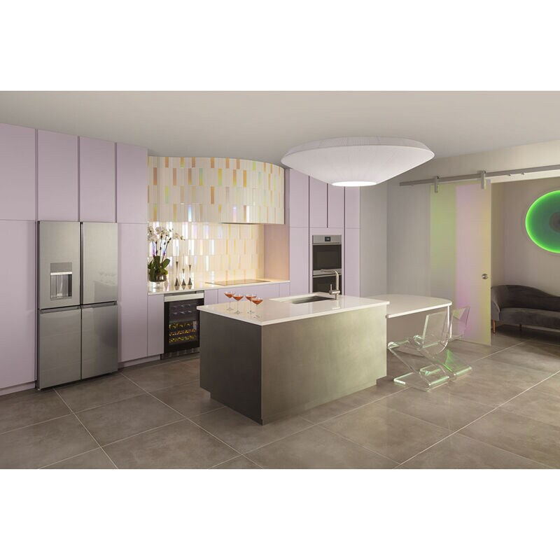 Cafe Minimal Series 30 in. 10 cu. ft. Smart Top Control Electric Double Wall Oven with True European Convection - Platinum Glass, Platinum Glass, hires