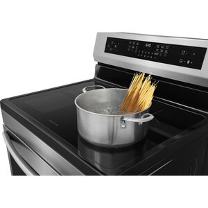 Frigidaire Gallery 30 in. 5.3 cu. ft. Air-Fry True European Convection Steam Electric Range with 4 Induction Burners - Stainless Steel, , hires