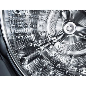 LG 27 in. 5.0 cu. ft. Smart Electric Front Load WashTower with AI Sensor Dry, TurboSteam, Allergiene Cycle, ezDispense, AI DD 2.0 Advanced Washing, Sensor Dry, Sanitize & Steam Cycle - Noble Steel, Noble Steel, hires