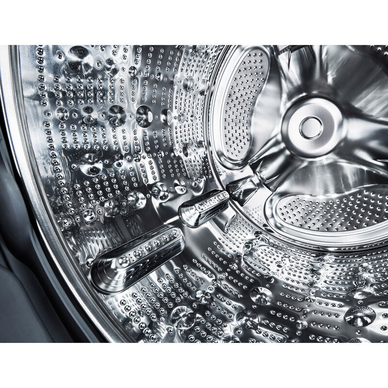 LG 27 in. 5.0 cu. ft. Smart Electric Front Load WashTower with AI Sensor Dry, TurboSteam, Allergiene Cycle, ezDispense, AI DD 2.0 Advanced Washing, Sensor Dry, Sanitize & Steam Cycle - Noble Steel, Noble Steel, hires