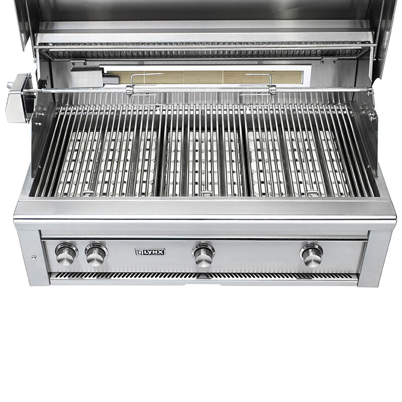 Lynx Professional 42 in. 3-Burner Built-In Liquid Propane Gas Grill with Rotisserie & Smoker Box - Stainless Steel, , hires