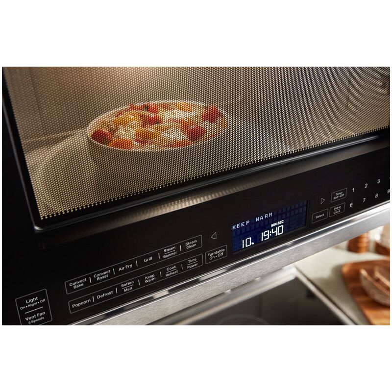 KitchenAid 30 in. 1.9 cu. ft. 1200W Over-the-Range Microwave with 400 CFM, Convection & Sensor Cooking - Stainless Steel, , hires
