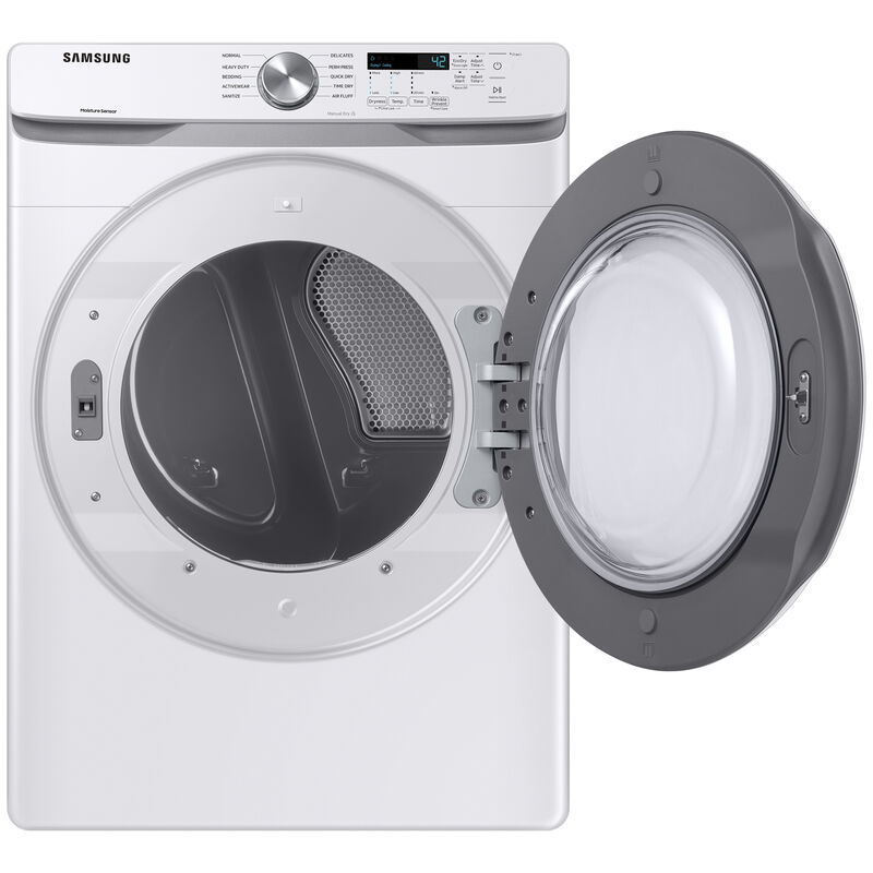 Samsung 27 in. 7.5 cu. ft. Stackable Gas Dryer with Sanitize Cycle & Sensor Dry - White, White, hires