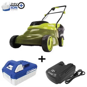 Sun Joe Lawn 24-Volt iON+ Cordless Brushless Lawn Mower Kit, , hires