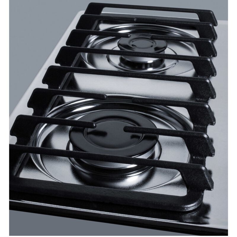 Summit 30 in. 4-Burner Natural Gas Cooktop with Simmer Burner - Stainless Steel Look, , hires