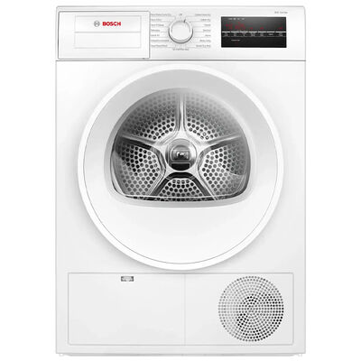 Bosch 300 Series 24 in. 4.0 cu. ft. Stackable Ventless Electric Dryer with Sanitize Cycle & Sensor Dry - White | WPA12100UC