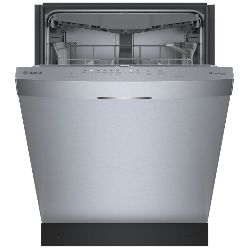 Bosch 300 Series 24 in. Smart Built-In Dishwasher with Top Control, 46 dBA Sound Level, 16 Place Settings, 8 Wash Cycles & Sanitize Cycle - Stainless Steel, Stainless Steel, hires