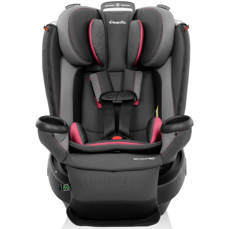 Evenflo Revolve360 Extend All-in-One Rotating Car Seat with Quick Clean Cover - Rowe Pink, , hires