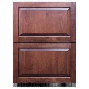 Summit 24 in. 3.5 cu. ft. Built-In Outdoor Frost Free Double Freezer Drawers - Custom Panel Ready, , hires