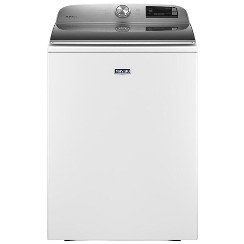 Maytag 27 in. 4.7 cu. ft. Smart Top Load Washer with Agitator & Extra Power Button - White, , hires