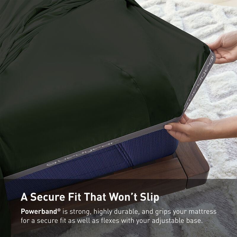 BEDGEAR Dri-Tec Queen Size Sheet Set (Ideal for Adj. Bases) - Forest Green, , hires