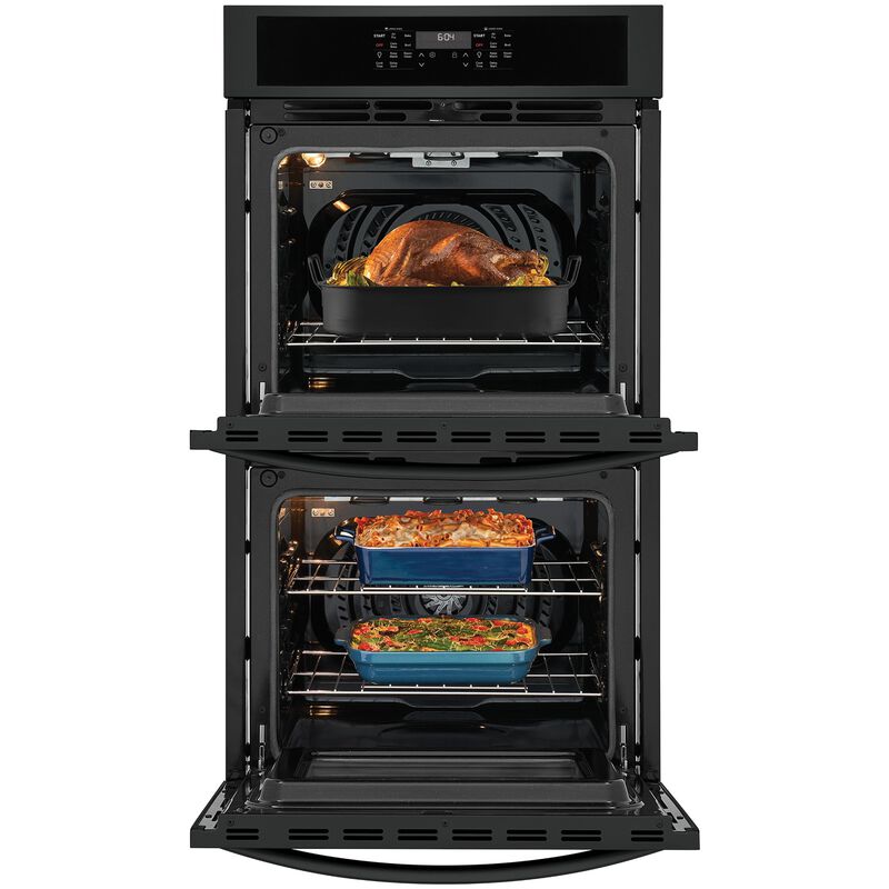 Frigidaire 27 in. 7.6 cu. ft. Top Control Electric Double Wall Oven with Standard Convection - Black, , hires