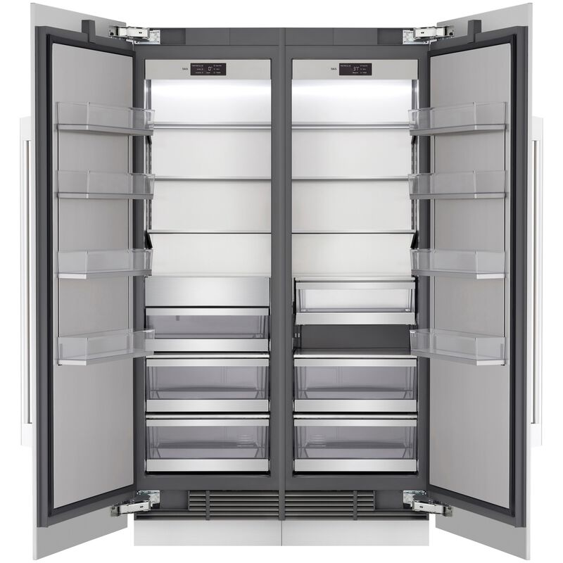 SKS 24 in. 13.9 cu. ft. Built-in Smart Triple-Drawers Upright Freezer with Ice-Maker & Adjustable Shelves - Custom Panel Ready, , hires