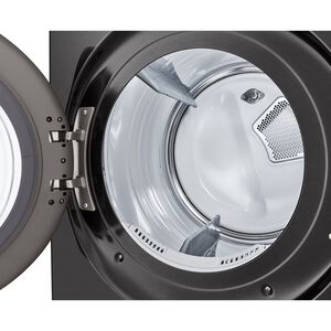 LG 27 in. 7.4 cu. ft. Smart Stackable Gas Dryer with AI Sensor Dry, TurboSteam, Sanitize & Steam Cycle - Black, Black, hires