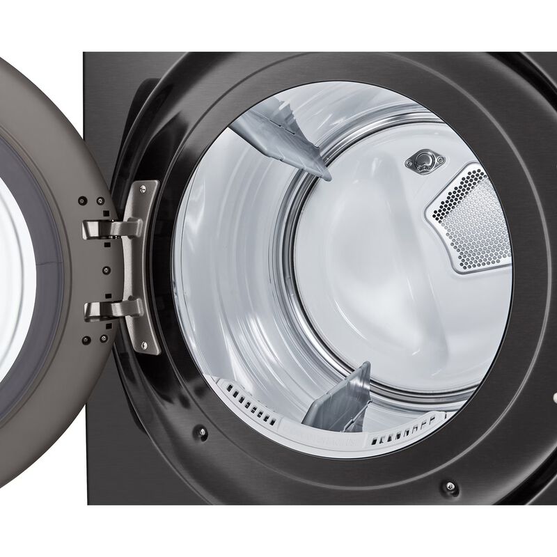 LG 27 in. 7.4 cu. ft. Smart Stackable Gas Dryer with AI Sensor Dry, TurboSteam, Sanitize & Steam Cycle - Black, Black, hires