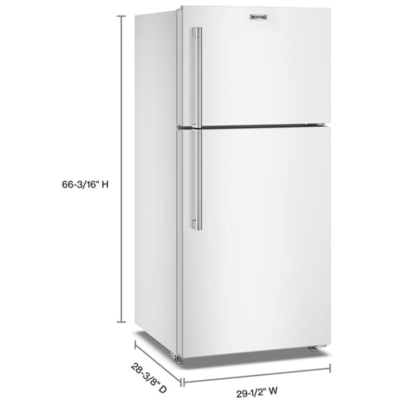 Maytag 30 in. 19.3 cu. ft. Garage-Ready Top Freezer Refrigerator - White, , hires